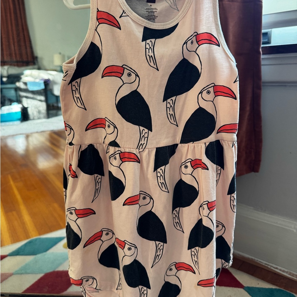 Tea Brand Girls Sleeveless Toucan Print Dress